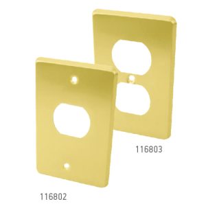 Placa contacto redondo sencillo y dúplex de aluminio