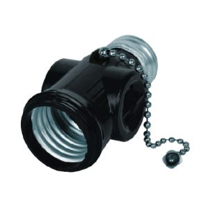 Portalámpara con interruptor de cadena y doble ladrón