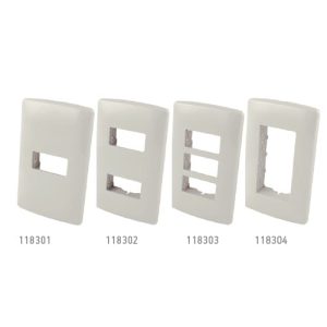 Placa plástica 1, 2, 3 módulos y para contacto dúplex