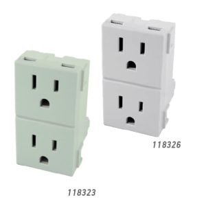 Contacto dúplex oculto aterrizado