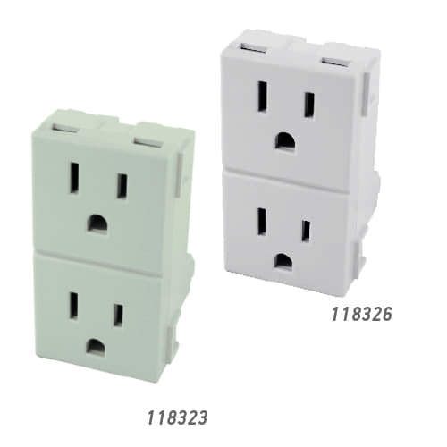 Contacto dúplex oculto aterrizado