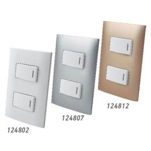 Contacto aterrizado con placa plástica