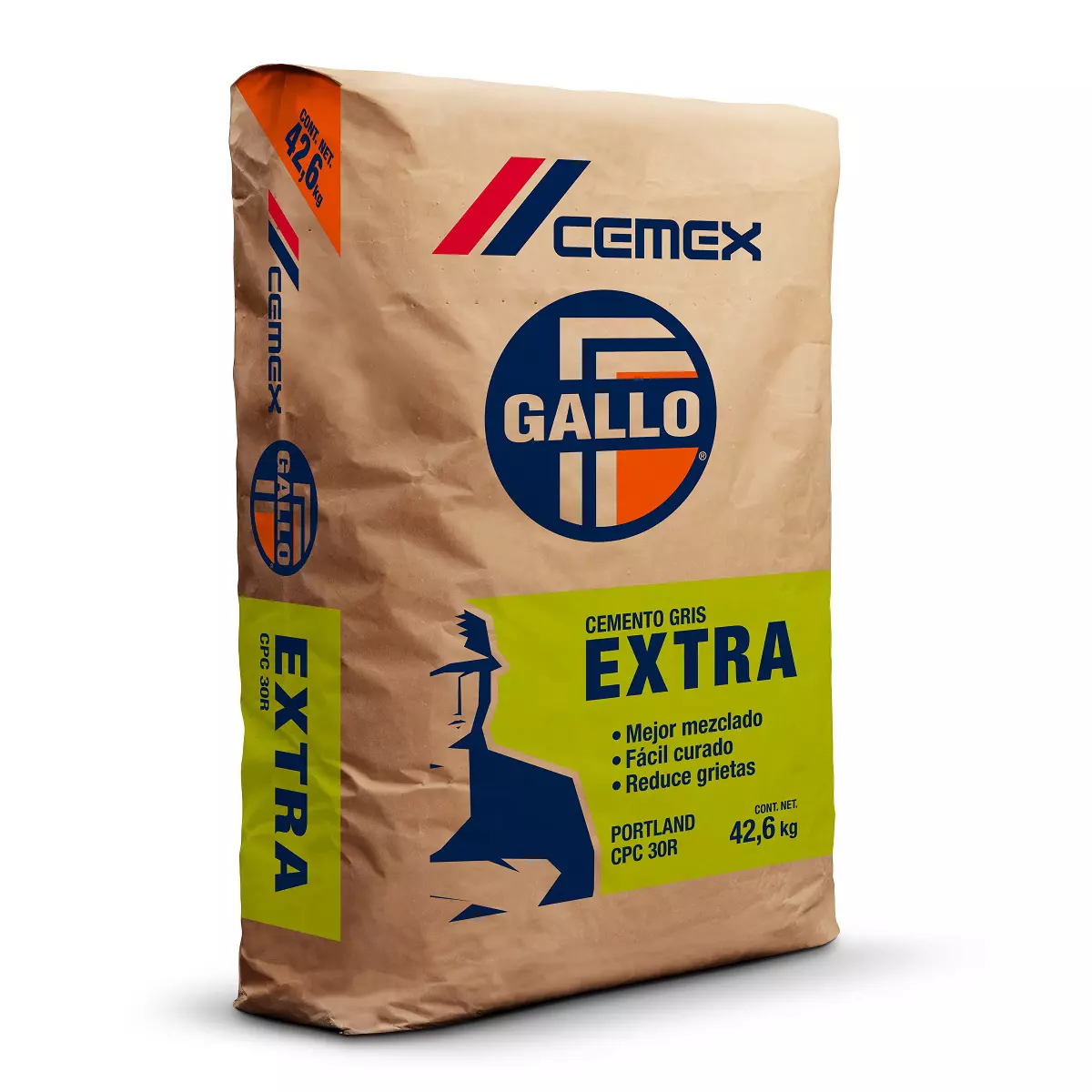 Cemex Cemento Gallo Gris Extra 42.6kg Ferretería Las Californias