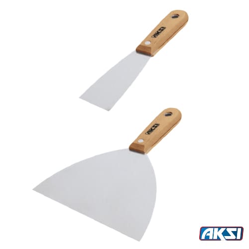 AK100101 117 Espatula flexible y rigida mango de madera Ferretería Las Californias