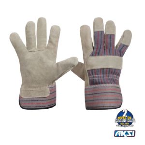 Guantes de carnaza y loneta, unitalla