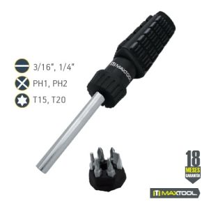 Desarmador con 6 puntas